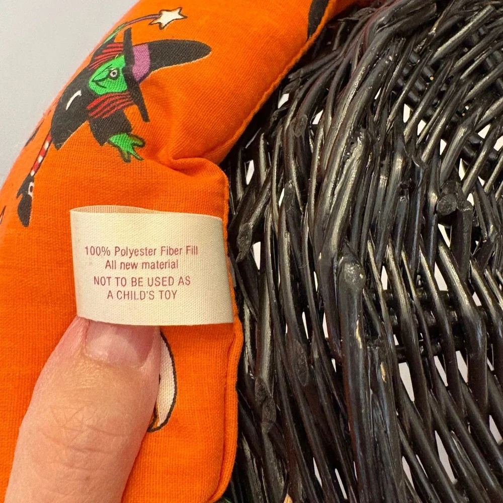 Halloween Witch‎ Basket Candy Bowl Crafty Lady Fullerton CA Decor Vintage 1970s